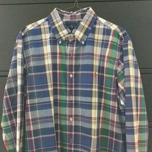 Ralph Lauren Polo Long Sleeve Plaid Size L